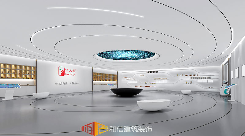 和信建筑装饰工程案例-展厅 - 和信装饰
