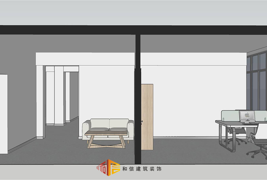 成都市机投镇执法大队办公室装修设计